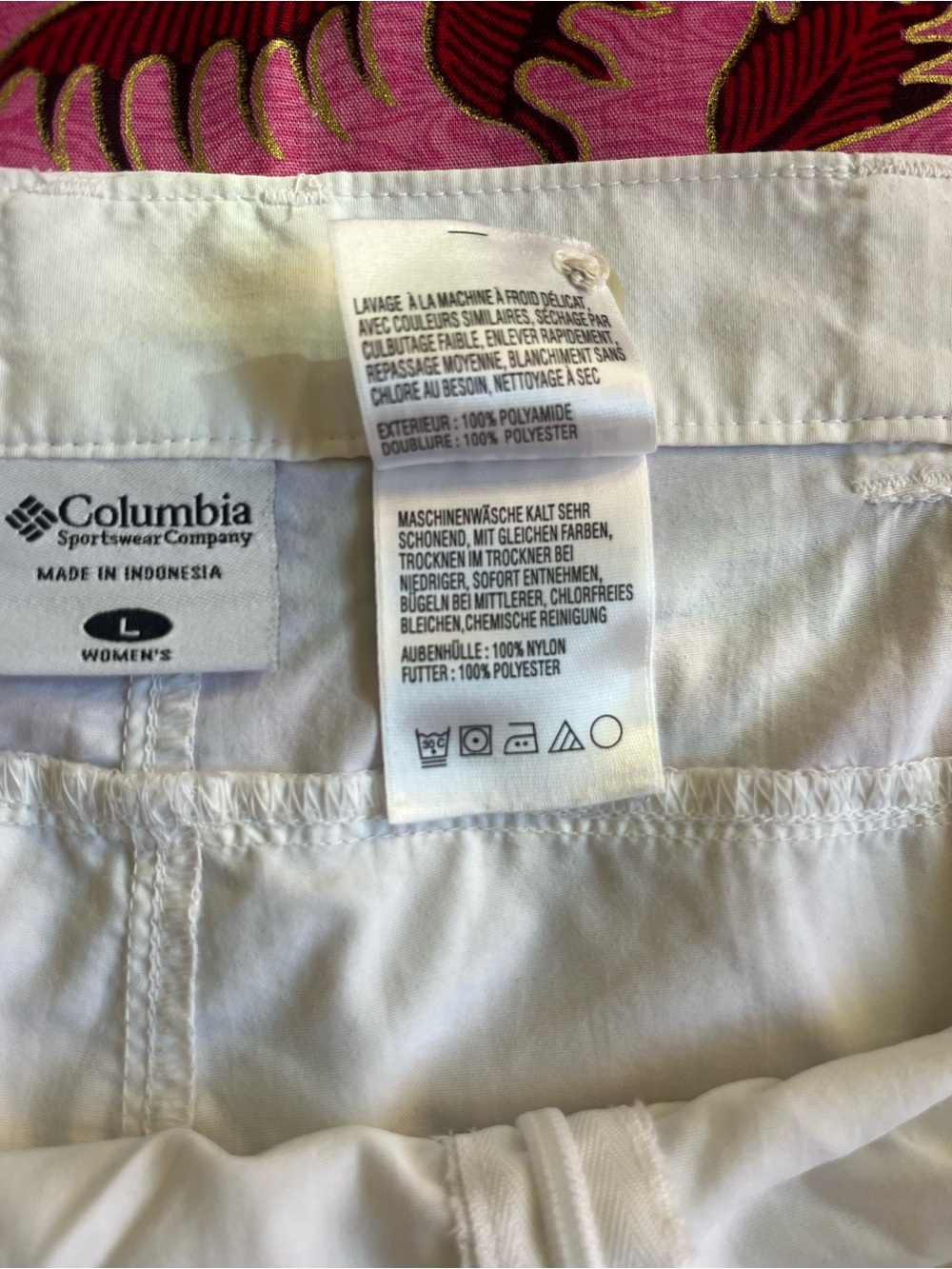Columbia Omni-Shade White Cargo utility skort size L - Picture 11 of 11
